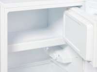 Amica KS 361 151 W Standkühlschrank, 47,5 cm breit, 80 L, LED Beleuchtung, 1 Glasablage, 1 Gemüseschublade, 3 Türablagen, weiß